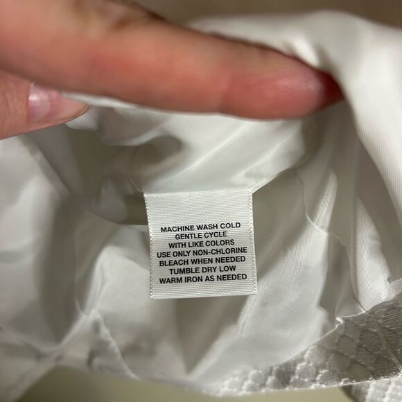 NWOT Liz Baker Career Blazer Ivory Long Sleeve Padded Shoulder Pads Size 18 - Picture 7 of 9